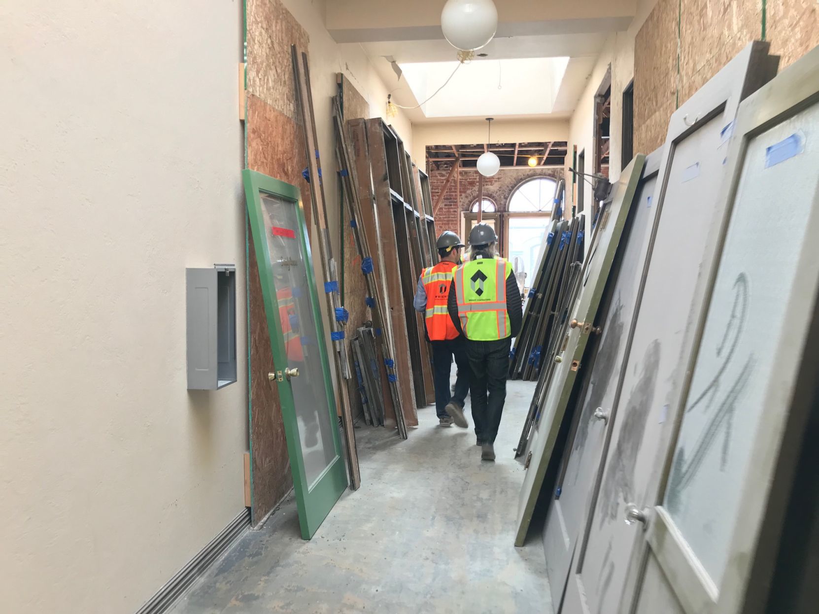 Old doors inside Napa's historic Gordon Building at 1130 First St.